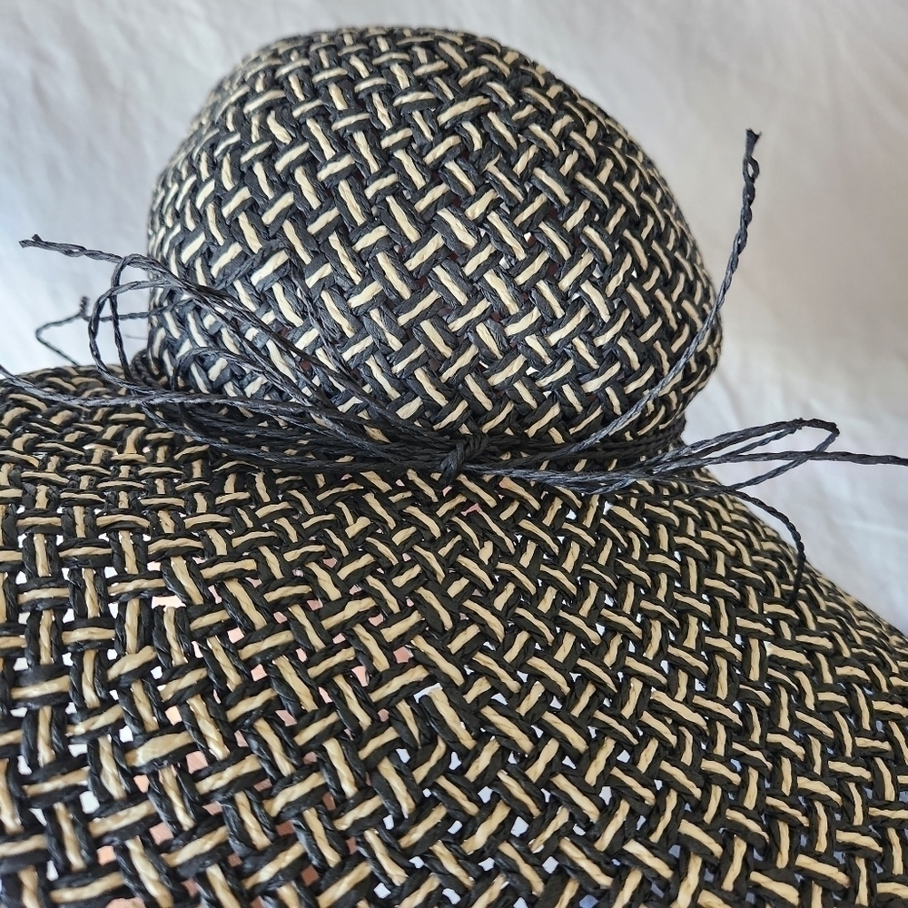 Tan and black Sun Hat